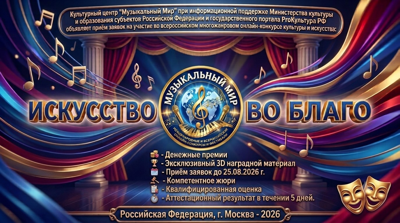 Афиша конкурса «Искусство во благо»